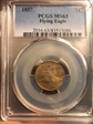 1857 1C Flying Eagle MS63