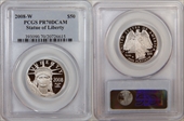 2008-W $50 Statue of Liberty PR70DCAM