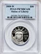 2008-W $50 Statue of Liberty PR70DCAM