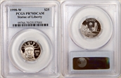 1998-W $25 Statue of Liberty PR70DCAM