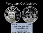 2001-W $50 Statue of Liberty PR70DCAM