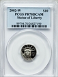 2002-W $10 Statue of Liberty PR70DCAM