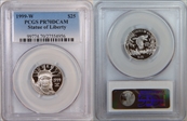1999-W $25 Statue of Liberty PR70DCAM