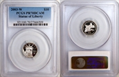 2003-W $10 Statue of Liberty PR70DCAM