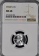 1943-S 1C MS68