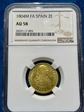 1804 2 Escudos M FA AU58
