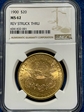 1900 $20 MS 62