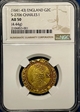 1641-43 Gold Double Crown S-2706 AU 50