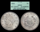 1883 5C No CENTS MS64