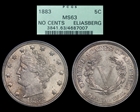 1883 5C No CENTS MS63