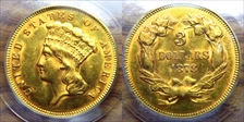 1878 $3 AU58