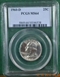 1960-D 25C MS64