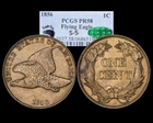 1856 1C Flying Eagle PR58