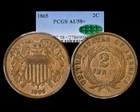 1865 2C AU58+ BN