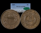 1869 2C AU58+ BN