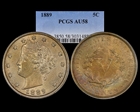1889 5C AU58
