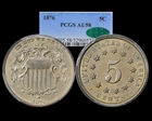 1876 5C AU58