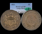 1864 2C Large Motto AU58+ BN