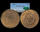 1868 2C AU58+ BN