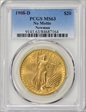 1908-D $20 No Motto MS63