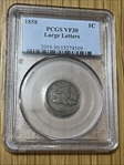 1858 1C Large Letters VF30