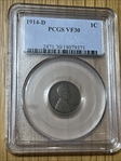 1914-D 1C VF30BN
