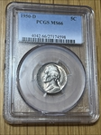 1950-D 5C MS66