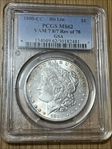 1880-CC $1 VAM 7 8/7 Rev of 78 MS62