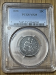 1858 25C VF35