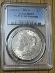 1880/9-S $1 VAM 11, 0/9 Overdate MS65
