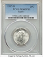1917-D 25C Type 1 MS63FH
