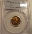 1944-S 1C MS67RD
