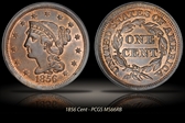 1856 1C Slanted 5 MS66RB