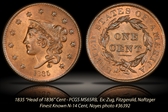 1835 1C N-14 Head of 1836 MS65RB