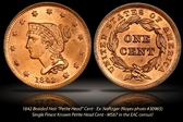 1842 1C N-2 Small Date MS65RD