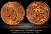 1843 1C N-4  Petite Head  Lg Lt MS66RB
