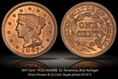 1847 1C Newcomb 32 MS66RB