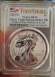 2019-W $1 Silver Eagle Enhanced Rev PR Pride of Two Nations, U.S. Set First Strike PR70