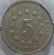 1867 5C No Rays AU53