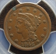 1846 1C N-11  Medium Date AU50BN