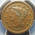 1857 1C Large Date AU55BN