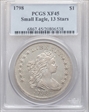 1798 $1 Small Eagle, 13 Stars XF45
