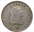 1795 $1 Flowing Hair, 3 Leaves XF45