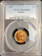 1909 1C Indian MS64RB