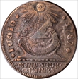 1787 Fugio 1C 4 Cinq, Raised Rims VF25BN