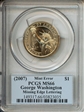 (2007) $1 Missing Edge Lettering George Washington MS66