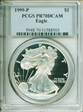 1999-P $1 Silver Eagle PR70DCAM