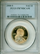 2008-S SAC$1 PR70DCAM