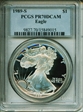 1989-S $1 Silver Eagle PR70DCAM