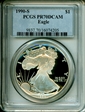 1990-S $1 Silver Eagle PR70DCAM